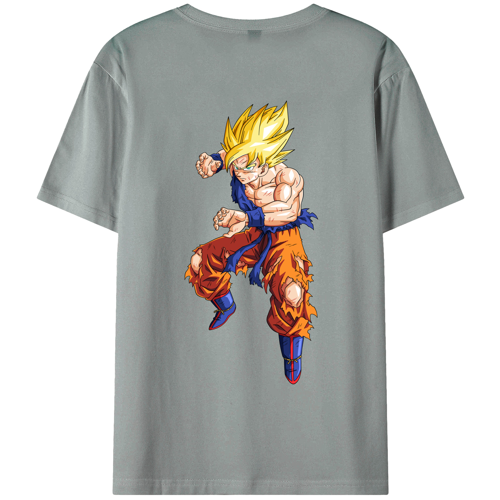 （画像用） ドラゴンボール 孫悟空（そん ごくう）Son Goku カカロット DRAGON BALL Kakarotto 綿100％ メンズ半袖Tシャツ（バックプリント） 通気性